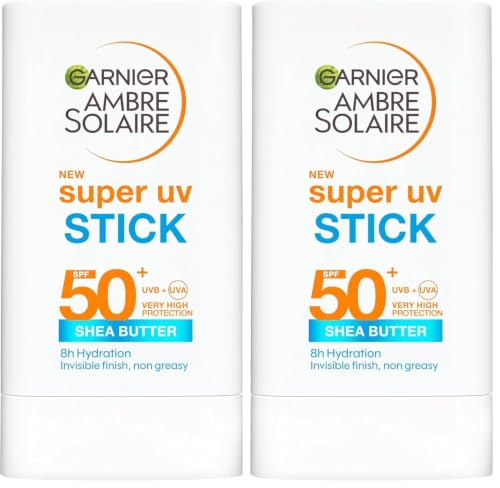 Image of Garnier Ambre Solaire Face SPF 50+, Super UV Stick, Invisible Coverage, SPF50+ Protection, 8-Hour Hydration, Antioxidant Support, Light-As-Air Feel, Non-Sticky, Vegan-Friendly Formula - 1 x 18gr