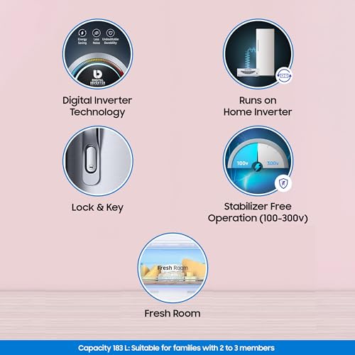 Image of Samsung 183 L, 3 Star, Digital Inverter, Direct-Cool Single Door Refrigerator (RR20C1723S8 /HL, Silver, Elegant Inox)