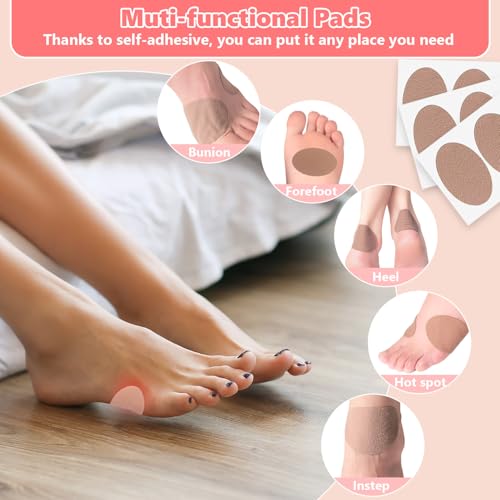 Image of Moleskin for Blister, Mole Skin Patch Blister Prevention Tape Moleskin Adhesive Padding Stickers for Feet, Shoes Heels, Toes, Efficiently Reduce Friction for Your Skin - 10 Sheets, 20 PCS