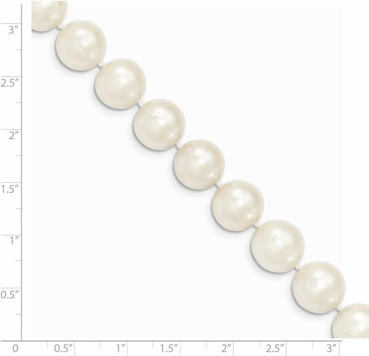 14k Solid White Gold Near Round Freshwater Cultured Pearl Necklace Pendant-Necklace for Women in Choice of Lengths - Image 2