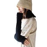 [エムアンドエムソックス] アームカバー オーガニックコットン UVカット 99％ 日本製 夏用 ロング レディーズ UV 綿 コットン UV対策 日焼け対策 運転 指穴 HA13
