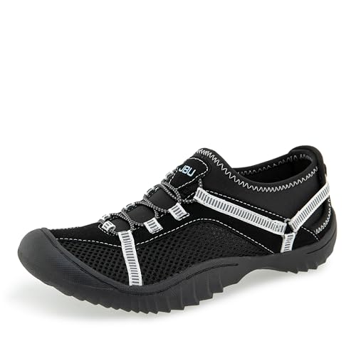 JBU Women's Tahoe Comfortable Water Ready Closed Toe Slip On Flexible Quick Dry APMA Accepted Walking Sneaker