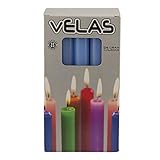 Caja de 25 velas celestes