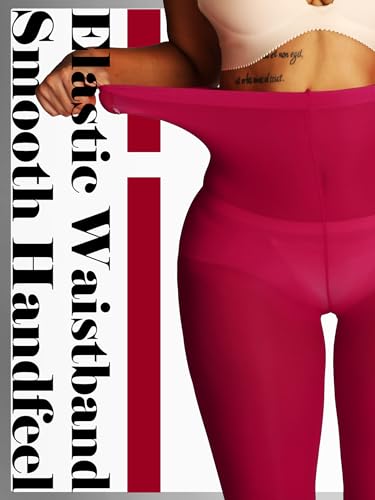Image of HONENNA Semi Opaque Silky Women Pantyhose Tights, 20+ Colors Invisibly Toe Reinforced 60 Den Size A-E