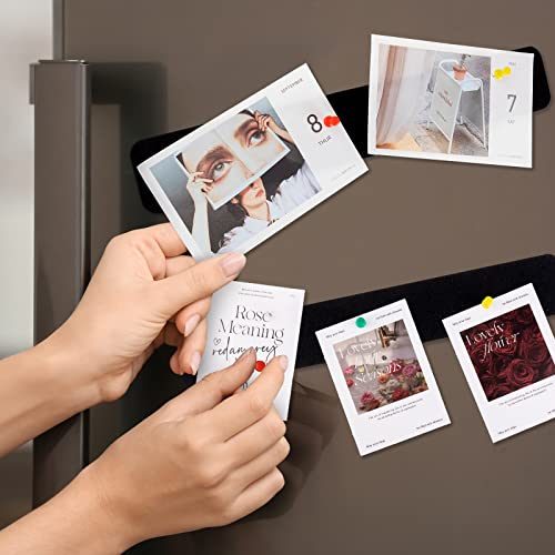 16 Pack Felt Pin Board Bar Strips For Wall Damage Free Self Adhesive Black Cork Board With 80 Push Pins Notice Boards For Office Home School Classroom Decor #TOP5