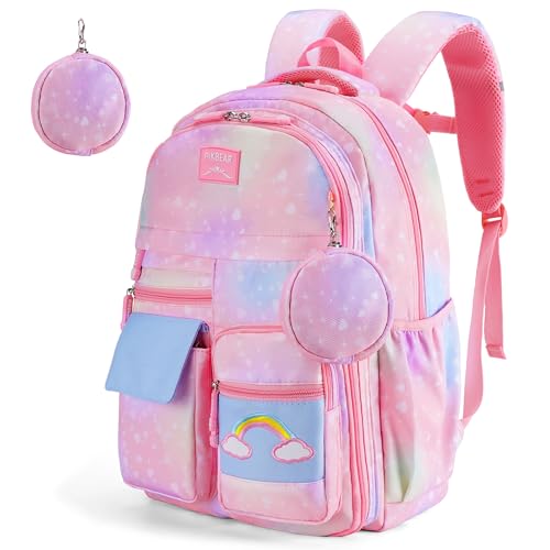TOTEXISAP Backpacks for Girls, Kids Backpack Elementary School, Cute Rainbow Bookbag Mochila Para5.6,7.8.9.10 Ninas