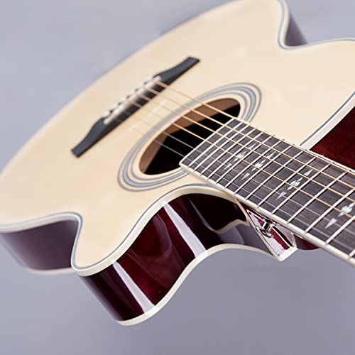 MEIeynt Guitare Acoustique 40″ pour débutant Adulte Adolescent Pleine Taille Guitarra Acustica avec Sac de Transport, accordeur, médiators, Cordes, capodastre, Tissu, Sangle Main Droite – Naturel - Les Beatles, Paul McCartney, John Lennon, RIngo Starr, George Harrison MEIeynt Guitare Acoustique 40" pour débutant Adulte Adolescent Pleine Taille Guitarra Acustica avec Sac de Transport, accordeur, médiators, Cordes, capodastre, Tissu, Sangle Main Droite - Naturel – Image 3