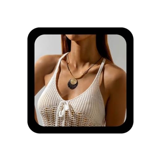 Zeshimb Colar gargantilha com disco boho e corrente de corda encerada preta com pingente de moeda martelada, cordão de couro vintage, colar de disco redondo, joia feminina