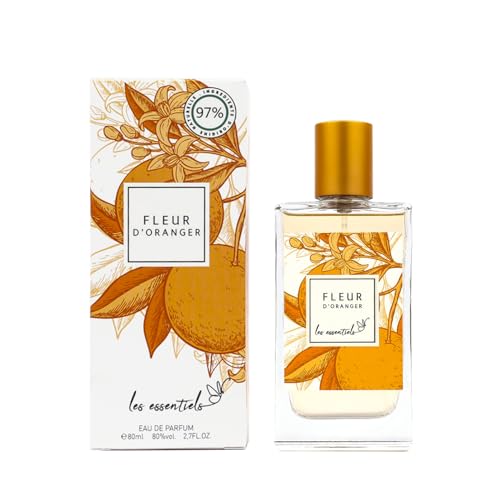 Les Essentiels Fleur d'Oranger Eau de Parfum, 97% Ingrédients Naturels, 80ml, 2.7 FL.OZ