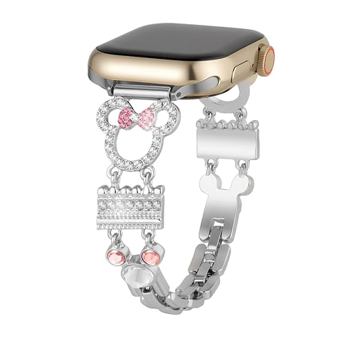 Bracelet de montre en métal iWatch cadeau idéal femme avec breloques élégantes