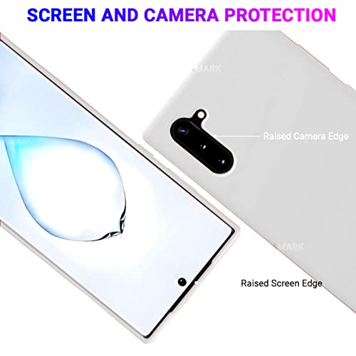 Image of LIRAMARK Liquid Silicone Soft Back Cover Case for Samsung Galaxy Note 10 (White)
