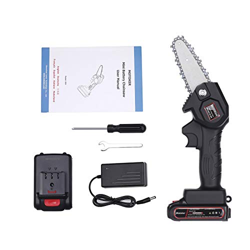 MOTOKER Battery Lopper Cordless Chainsaw, 4 inch Electric Lopper Chain Saw with 2AH Lithium Battery
