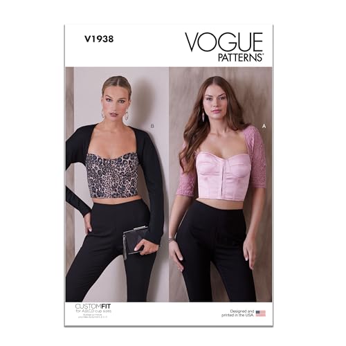Vogue Patterns V1938Y5 - Camisetas para mujer Y5 (18-20-22-24-26)