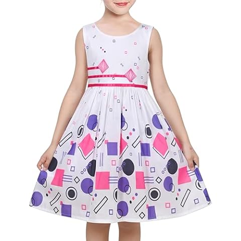 Sunny Fashion Girls Geometric Sundress Age 7-8 Cover