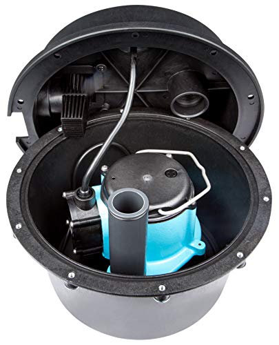 Little Giant WRSC-6 Compact Drainosaur Tank and Sump Pump Combination System, Black