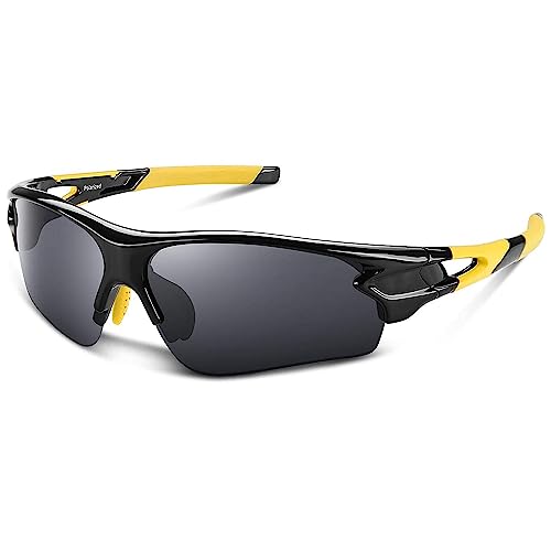 Lentes de sol deportivos polarizados, protección UV 400, perfectos para béisbol, ciclismo, pesca, correr, golf, lentes TAC