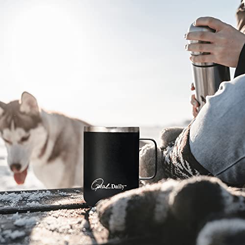 Oprah Daily Live Your Best Life Mug - Keep Your Beverages Cold And Warm With Oprah's Double Insulated, Spill Proof Lid, Stainless Steel Mug For Tea, Coffee, Broth, Cold Drinks, And More! (Black) #TOP6