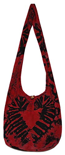 Image of TIE DYE Bohemian Hipster Hobo Boho Hippie Crossbody Bag Purse Black Tone 39 inch
