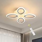 Material: La pantalla hecha de aluminio, hierro y acrílico de alta calidad tiene una alta transmisión de luz. El diseño único crea una atmósfera cálida y decora su techo. La pantalla de la lámpara está hecha de acrílico, para una luz agradablemente deslumbrante.