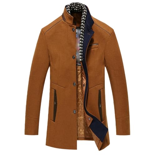Veste coupe-vent mi-longue en tweed pour homme USTZFTBCL