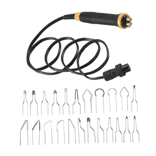 Koautios Juego de Puntas Brennstift, Máquina para Pintar Fuego con 21 Puntas de Alambre, Pieza de Mano Versátil, Herramienta de Alfileres para Pintar Fuego Par