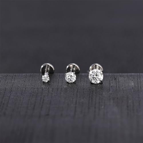 PunkTracker 13Pcs 20G/18G/16G Flat Back Earrings Stud 316L Surgical Stainless Steel Threadless Push in Nose Stud Tragus Helix Lip Medusa Piercing Jewelry3
