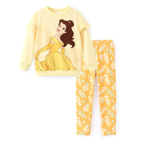 Image of Disney Girls Clothes Long Sleeve Sweatshirt Leggings Outfit 2 Piece Set