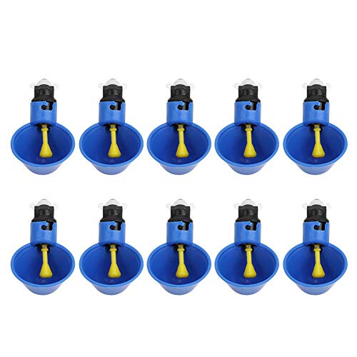 Cikonielf 10Pcs Automatic Chicken Drinker Waterer Poultry Drinking Water Tool Farm Accessories Water Bucket Farming Equipment