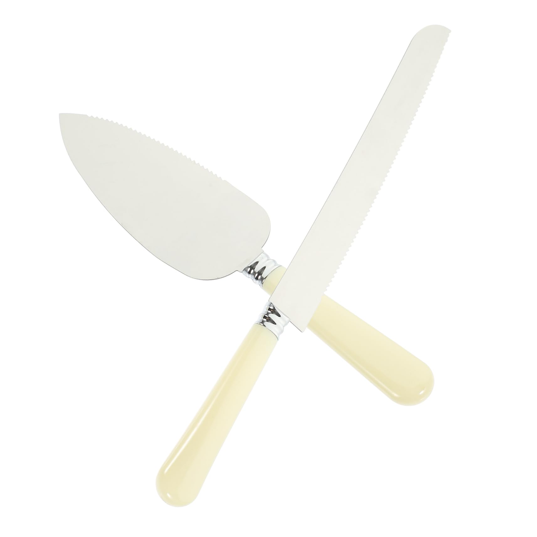 OFFSCH Set of 2 Pink Crafted Cake Cutters Sturdy Cheese Slicers Easy-clean Non-slip Handles