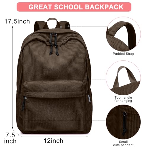 Image of ZUBOND Backpack for School Girls and Boys, Lightweight School Bookbag for Teens, College Students Women & Men, Cute Large Laptop Backpack Fits 15.6 Inch Notebook