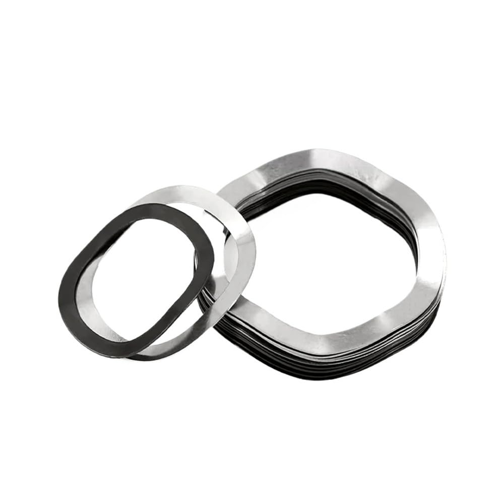 Arandelas de sujeción Arandelas onduladas de acero al manganeso, arandelas de resorte de junta de cresta ondulada de 3/5/6/7 mm, M3/M4/M5/M6/M8/M10/M12/M14/M16/M19/M21/M24/M27-M118, 10/50/100 unidades