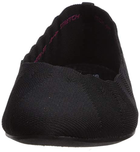 Skechers Womens Cleo Bewitched - Engineered Knit Skimmer Ballet Flat, Black, 11 Us #TOP1