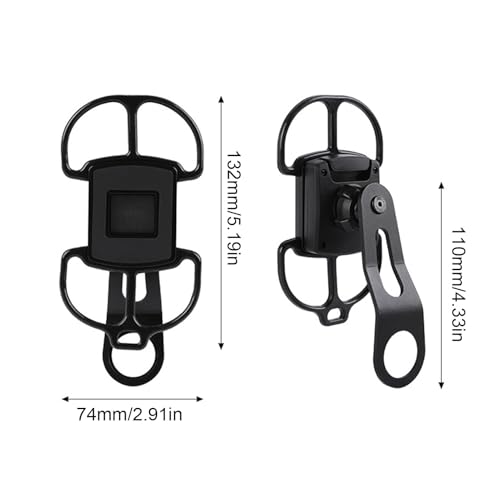 Porte-téléphone pour vélo à pince universelle rotative 360 et anti-choc - 5
