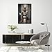 Funny Doberman Pinscher Dog Reading Newspaper in Bathroom Toilet Wall Art Picture Canvas Print Poster Animal Lovers Dog Breed Decor 8x12inch Unframed