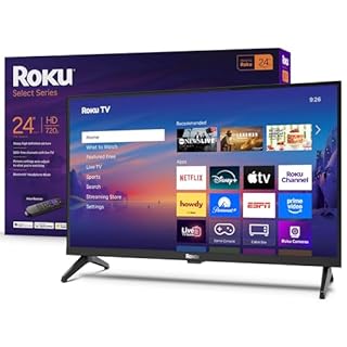 Roku Smart TV – 24-Inch Select Series, 720p HD TV – Roku TV with Voice Remote – Flat Screen LED Television with Wi-Fi for Streaming Live Local News, Sports, Family Entertainment