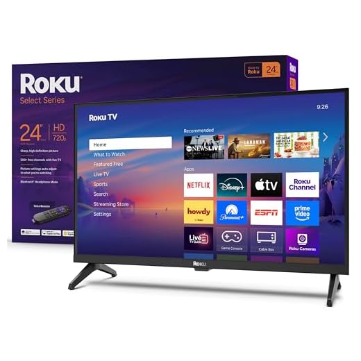 Roku Smart TV – 24-Inch Select Series, 720p HD TV – Roku TV with Voice Remote – Flat Screen LED Television with Wi-Fi for Streaming Live Local News, Sports, Family Entertainment