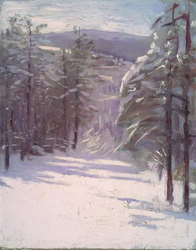 Scène d'hiver Abbott Thayer tableau impressions d'art mural grand format