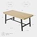 GarveeHome Industrial Dining Table for 4-6 People, 63