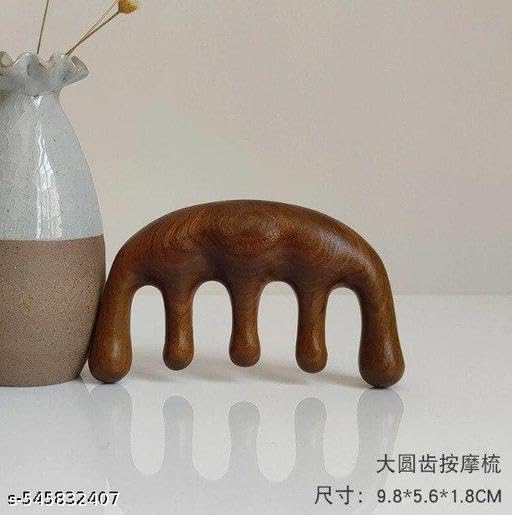 KENYS 1pcs Wooden Scalp Massage Comb Natural Wood Comb Wide Tooth Hair Comb Head Massage Tool Meridians Scalp Massage Gua Sha Comb. 3