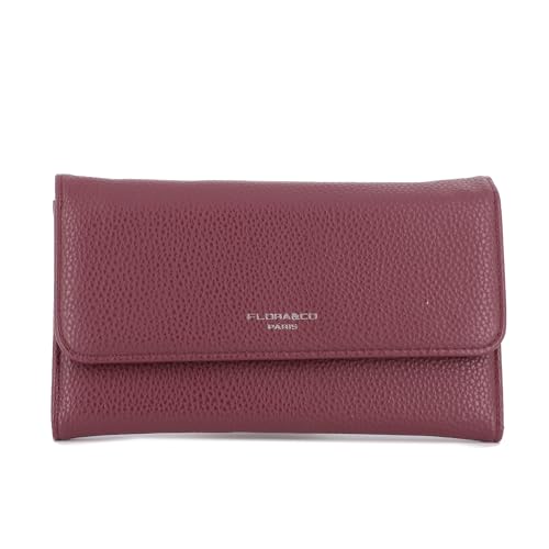 Portefeuille Femme Tout-en-un Rabat - Porte-chéquier avec Porte-Cartes et Monnaie 3 en 1 - Compagnon 3 Volets Grande Capacité Fourre-tout - Classique Chic...