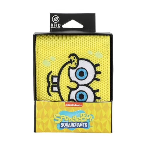 Portefeuille à deux volets Bob l'éponge jaune en taille unique