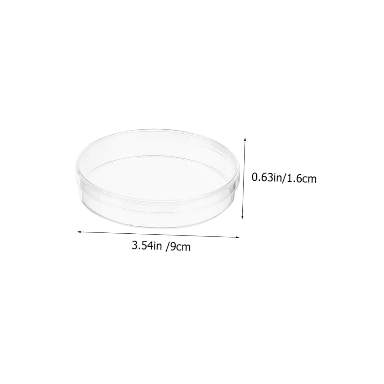 iplusmile 50pezzi Piastre Petri Trasparenti Con Coperchio Piastre Per Coltura Tissutale Per Esperimenti Scientifici Materiale Plastico e Pratico