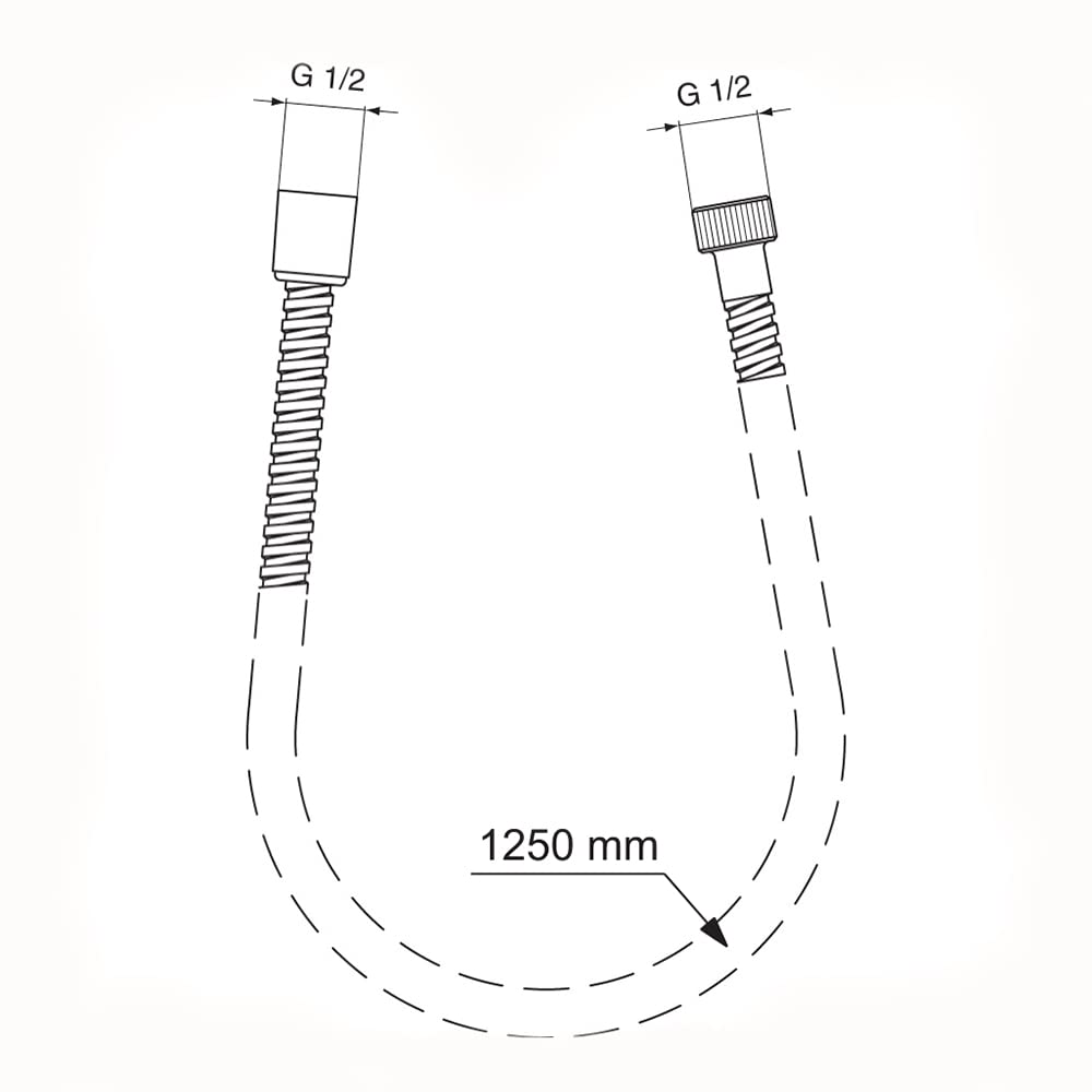 Wąż prysznicowy - Ideal Standard Metalflex uniwersalny wąż prysznicowy 1,25 m, chrom, BF125AA