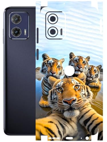 Image of AtOdds - Full Body Back Screen Guard Protector Film - Lamination Wrap Skin Sticker Compatible with Moto G73 (5G) | Scratchproof Matte Finish (Selfie)