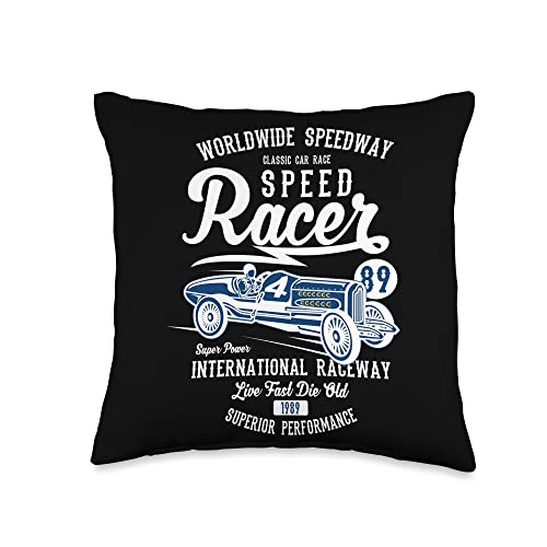 Hotrod Classic Oldtimer Auto Hot Rod Apparel Muscle US Meet American Speedway car Lovers Throw Pillow, 16x16, Multicolor