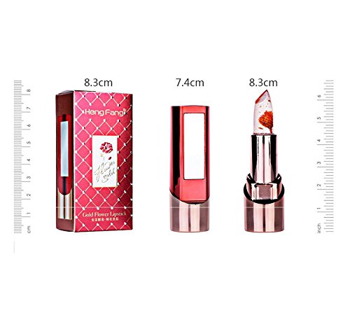Miniatura 4 de Flor Belleza Crystal Lip Magic Lipstick Temperatura Brillante Jalea Cambio de Color Lápiz labial Color Cambio de Brillo de labios