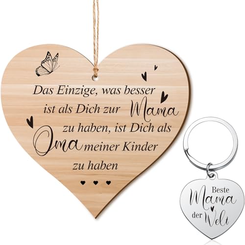 Namalu Geschenk Set Beste Oma - Du Wirst Oma Geschenk Mit Holzschild,...
