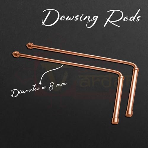 Image of Copper Dowsing Rods Pair | Diameter-8MM | Set of Board and Pendulum | Aura Energy Checker | Feng Shui | Reiki | Dowser | Diving Rod | Dowsing L Rods Pair | Pendulum Assorted
