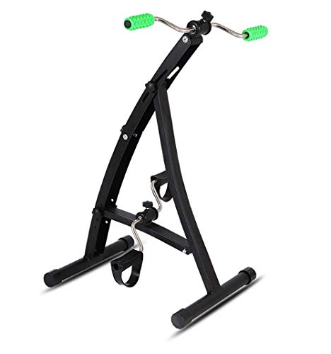 Mini pedalier de bicicleta estática para piernas Ejercicio de recuperación de brazo y rodilla, bicicleta estática, brazo y pierna máquina de pedal de bicicleta de pie portátil, bicicleta de pedales