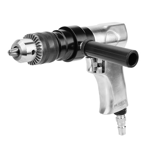 FTVOGUE Taladro Neumático, Herramienta de Taladro Neumático KP-554, Tamaño de Mandril 1/2, Velocidad de 900 Rpm para Uso en Muebles y Maquinaria